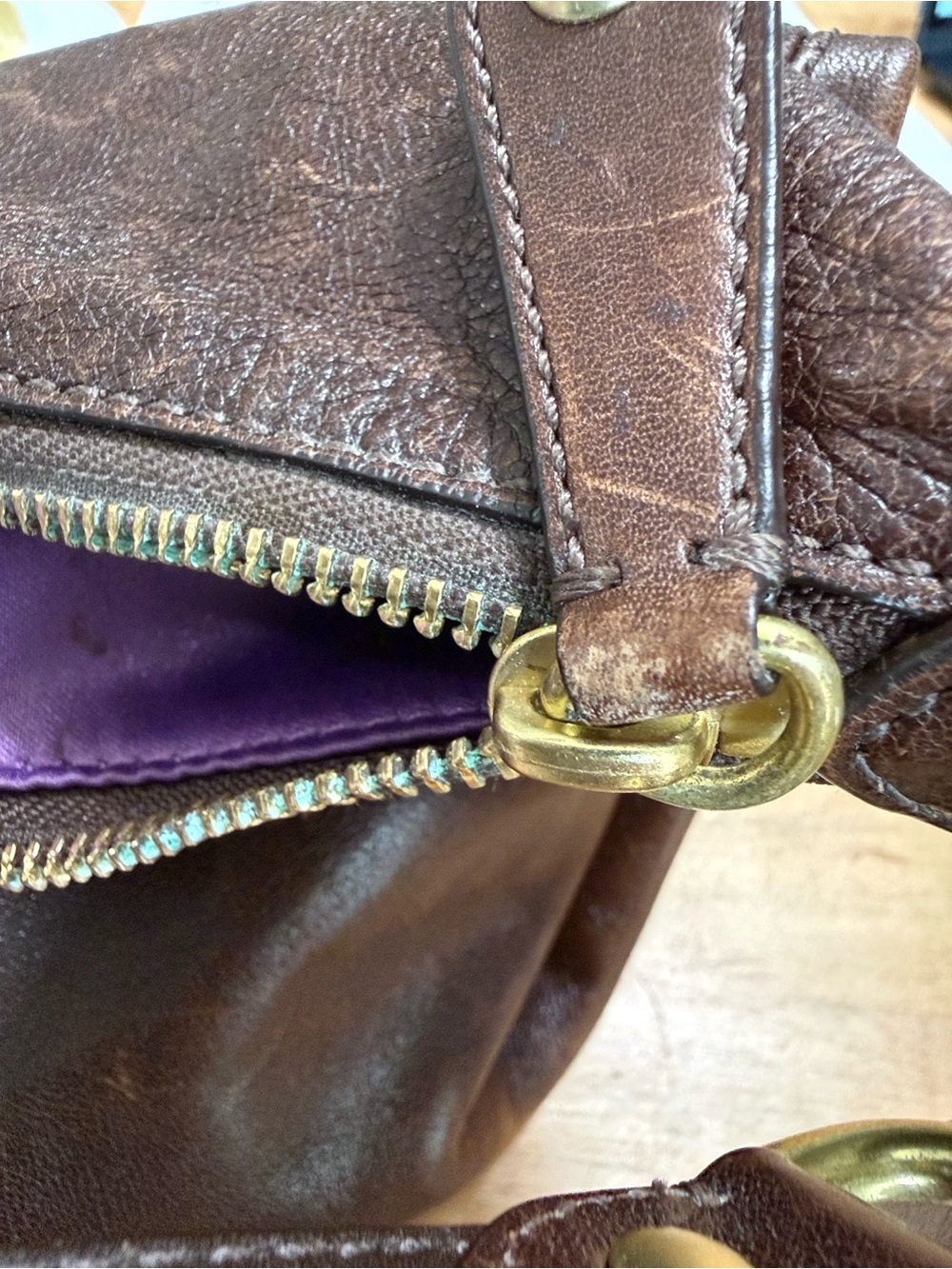 Coach #14304 Dark Brown Madison Hailey Hobo - Picture 14 of 14